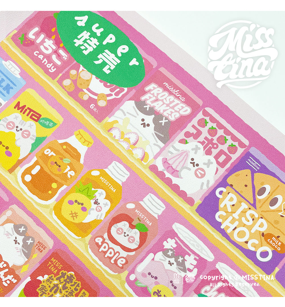 「MISSTINA」 cute MI mouse pad for girls, super large office game study computer keyboard non-slip desk mat