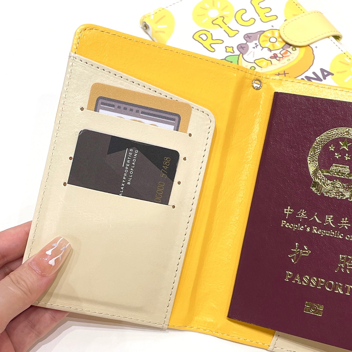 「MISSTINA」 passport holder multi-function ticket holder portable original document bag overseas document holder document set